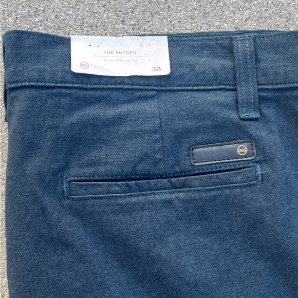 AG Adriano Goldschmied The Rutger Relaxed Pleated Crop Pants Blue Men’s Size 38 - Picture 3 of 14